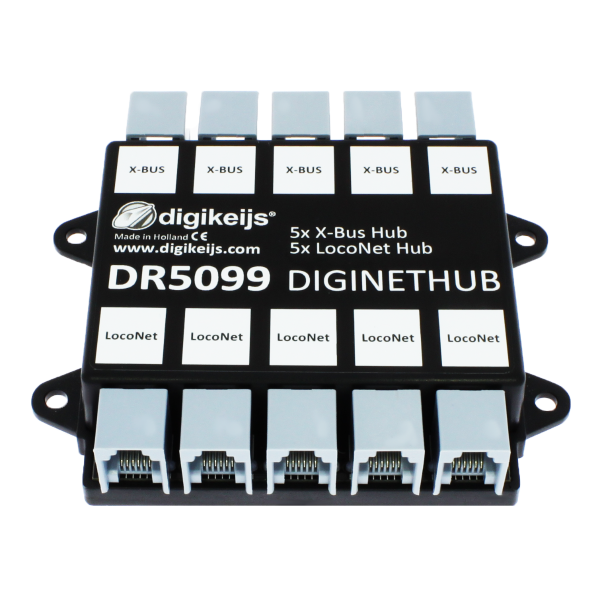 Digikeijs DR5099 DigiNetHub fuer 4 weitere LocoNet Geraete 4 X Bus Geraete an einem bestehenden LocoNet und X Bus Geraet