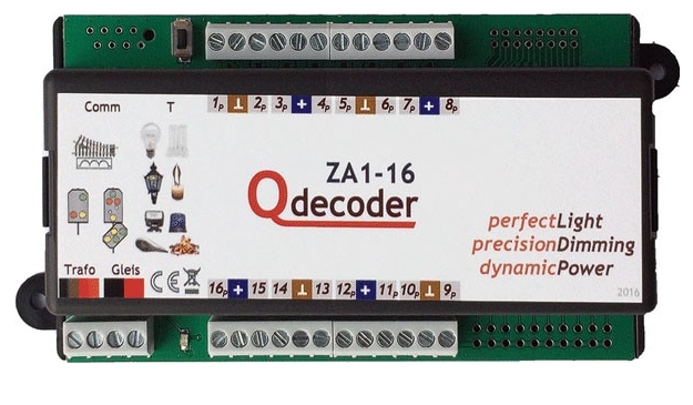 QD117 Q Decoder 117 ZA1 16 Licht Weichen und Signaldecoder mit 16 unabhaengig Programmierbaren Funktionsausgaengen alle Spuren