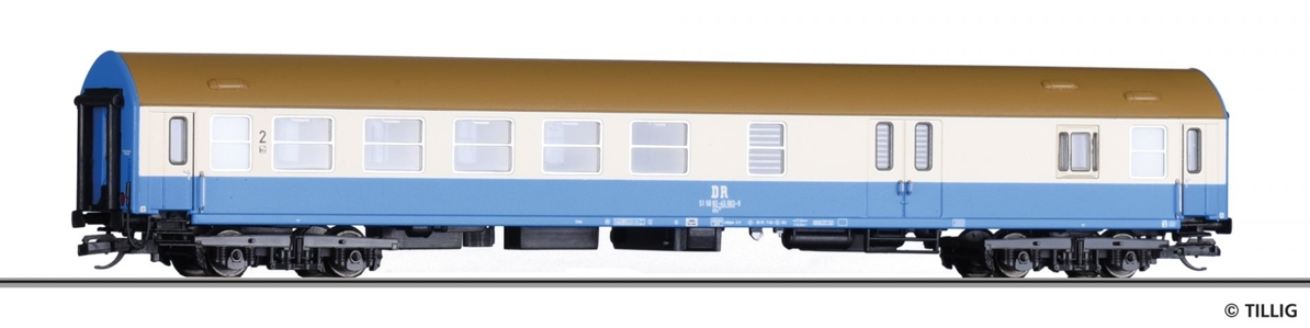 Tillig TT 01807 2. Klasse Reisezugwagen Ausleihwagen mit Packabteil der DR aus Epoche IV Werkseitig ausverkauft