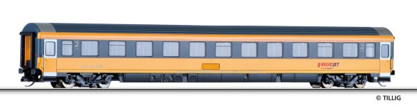 Tillig TT 116257 Reisezugwagen 2. Klasse Bmz der RegioJet Epoche VI